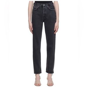 AGOLDE Black 90s Pinch High Rise  Straight Jeans Size 27